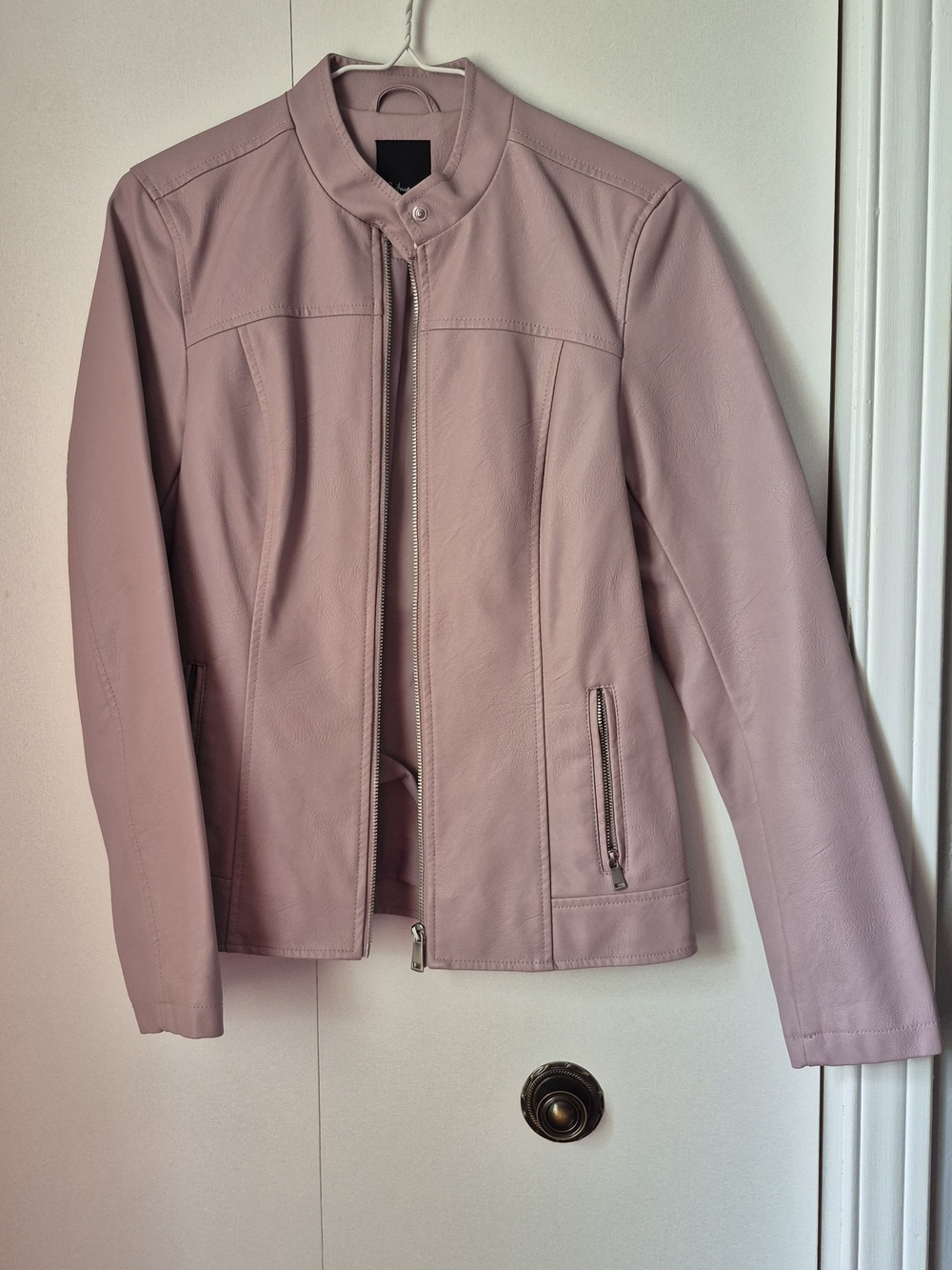 NWoT Reitmans Blush Pink Faux Leather Moto Jacket WOMEN XS